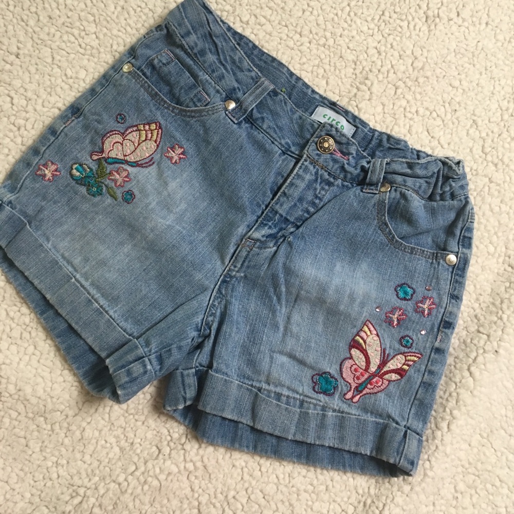 Girls Jean Shorts w/ Butterflies